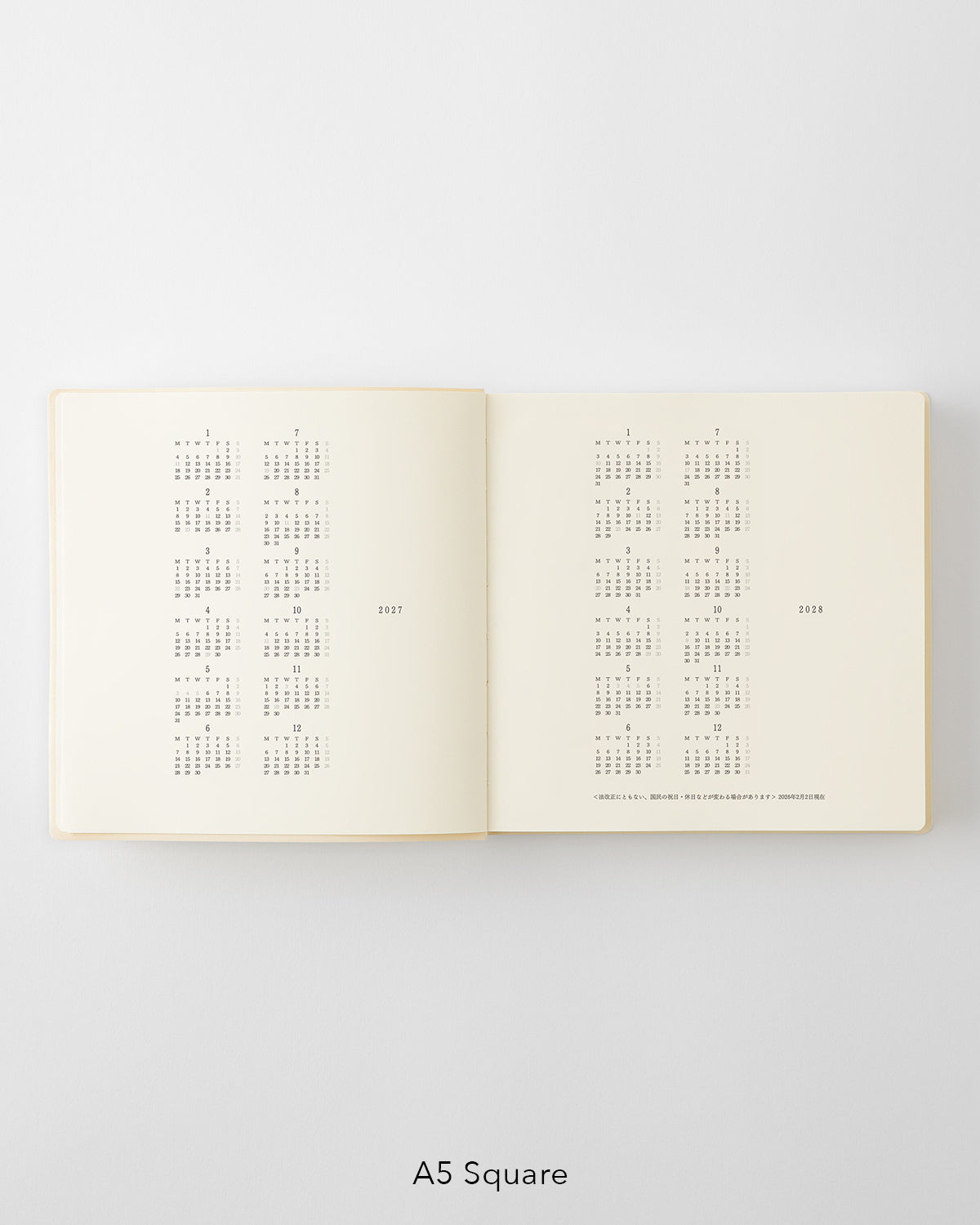 MD Notebook Diary 1 Day 1 Page A5 Square
